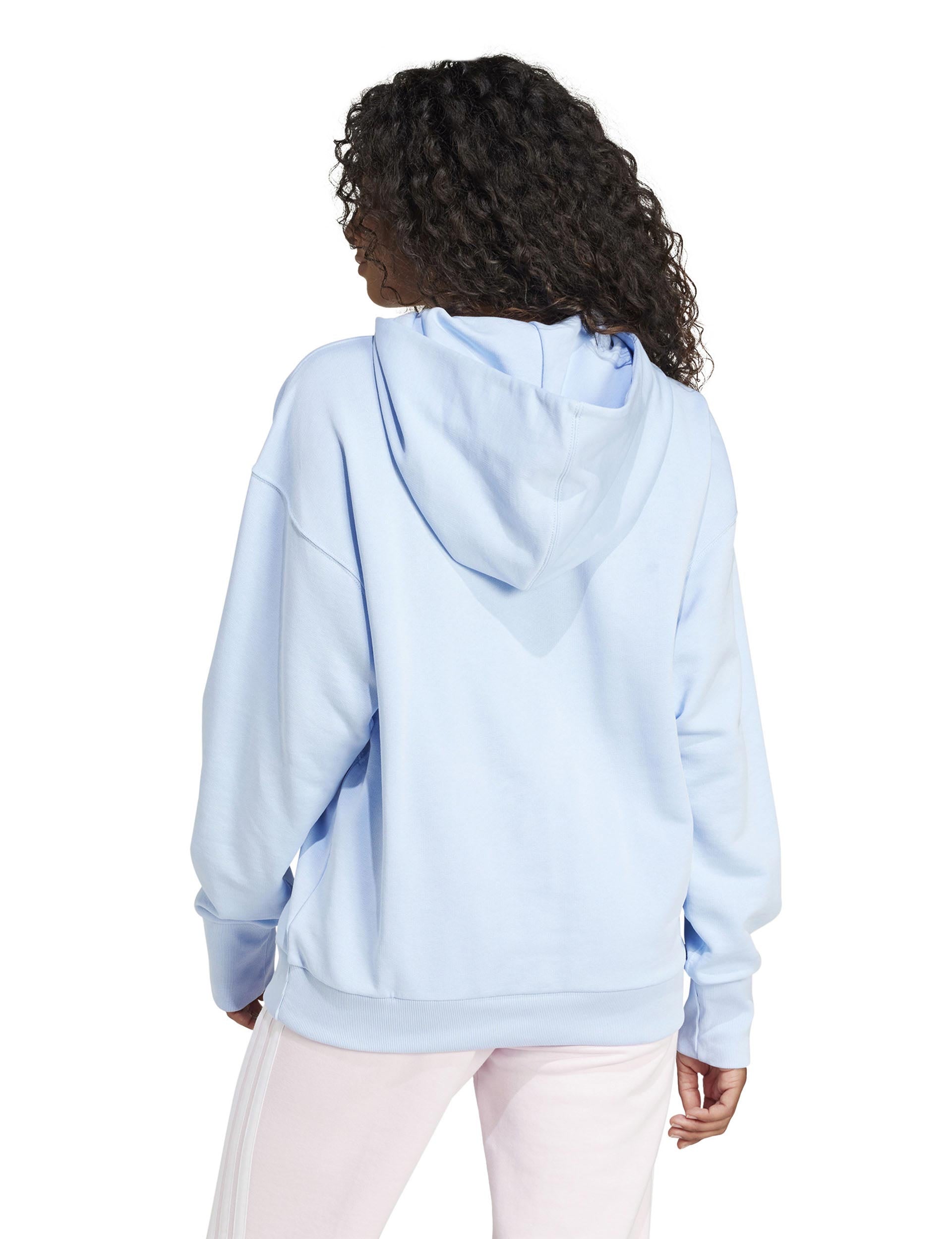 ALL SZN French Terry Loose Hoodie - Glow Blue | Comfortable Oversized Pullover Sweatshirt for Men & Women | Perfect for Casual Wear, Gym, and Lounge