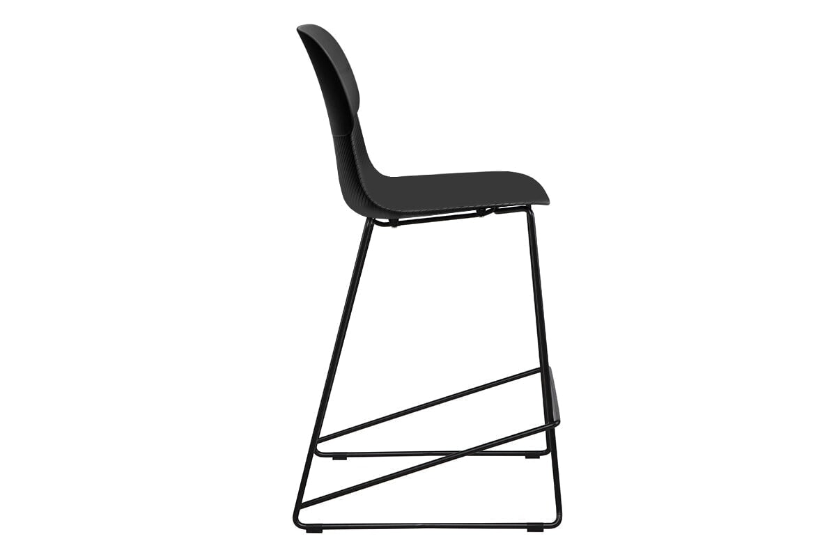 Sammy Counter Stool with Sled Base - 30 Inch Bar Height Stool, Durable Plastic Construction - Perfect for Kitchen Islands, Breakfast Bars & Home Decor