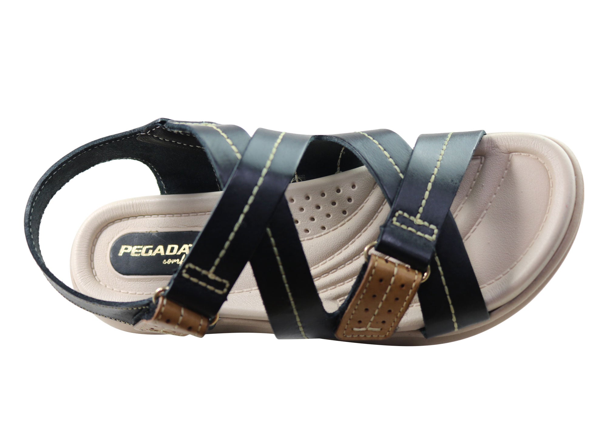 Pegada Sien Women's Comfortable Leather Sandals - Handmade in Brazil - Perfect for Summer, Beach & Casual Outings
