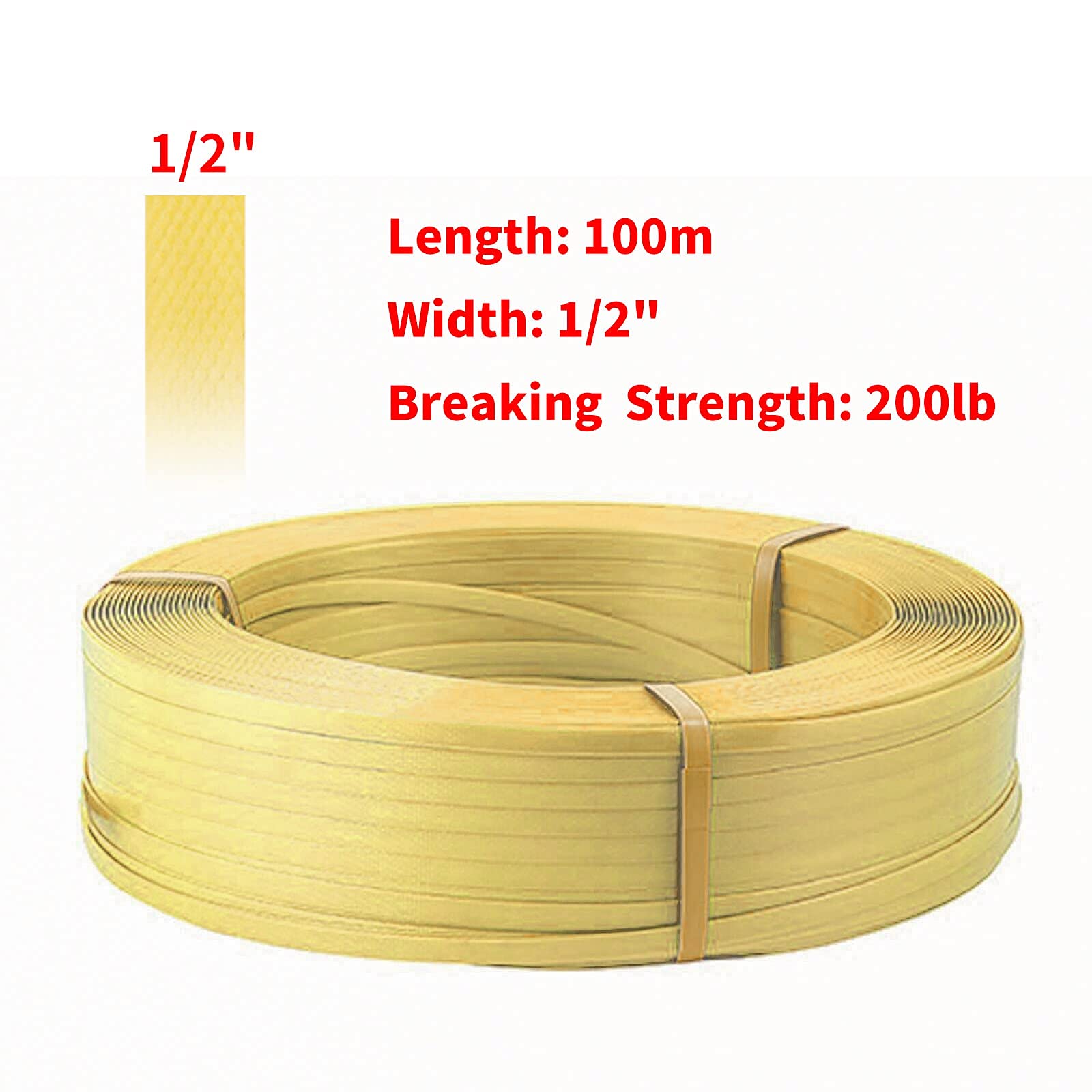 Heavy Duty Pallet Strapping Kit with Tensioner and Sealer - Industrial Packaging Banding Tool for Secure Shipping and Logistics - Perfect for Warehouse, Moving, and Freight Packaging