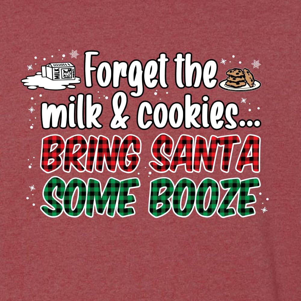 Wild Bobby Santa Booze Graphic Sweatshirt - Funny Christmas Unisex Crewneck Sweater for Holiday Parties & Gifts