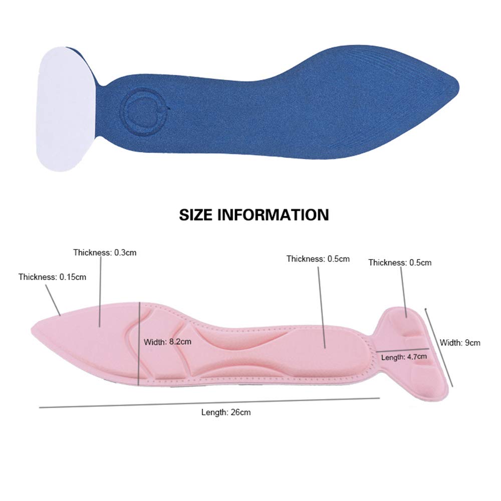 XINIFOOT 3 Pairs Heel Support Insoles - Cushioned Shoe Inserts with Non-Slip Heel Grips for Women (Sizes 5-9) - Comfortable Foot Pads for Loose Shoes & Pain Relief - Perfect for Work, Walking & High Heels