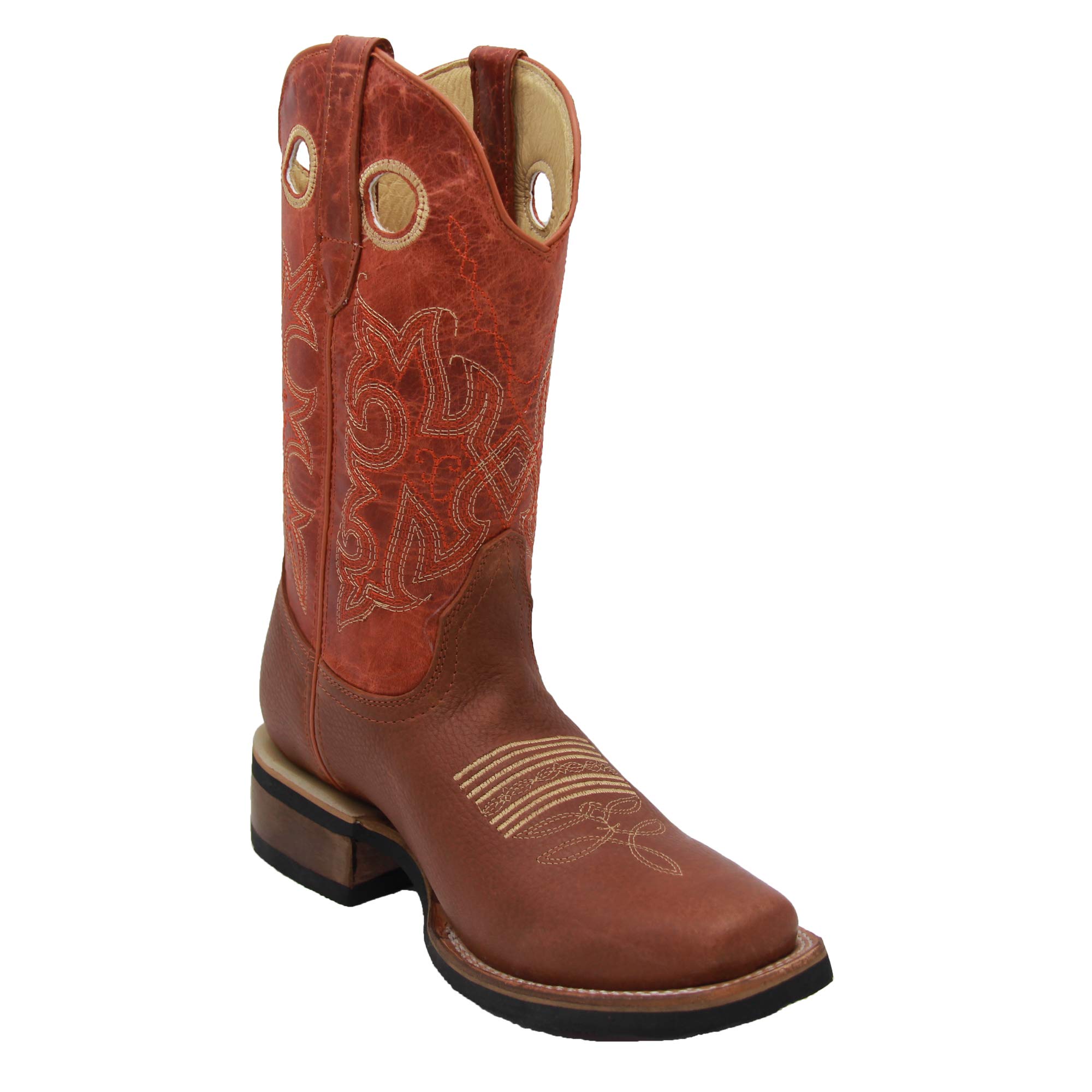Men's Genuine Leather Cowboy Boots Square Toe Western Rodeo Boots with Free Belt - Perfect for Country Dancing, Rodeo Events & Casual Wear