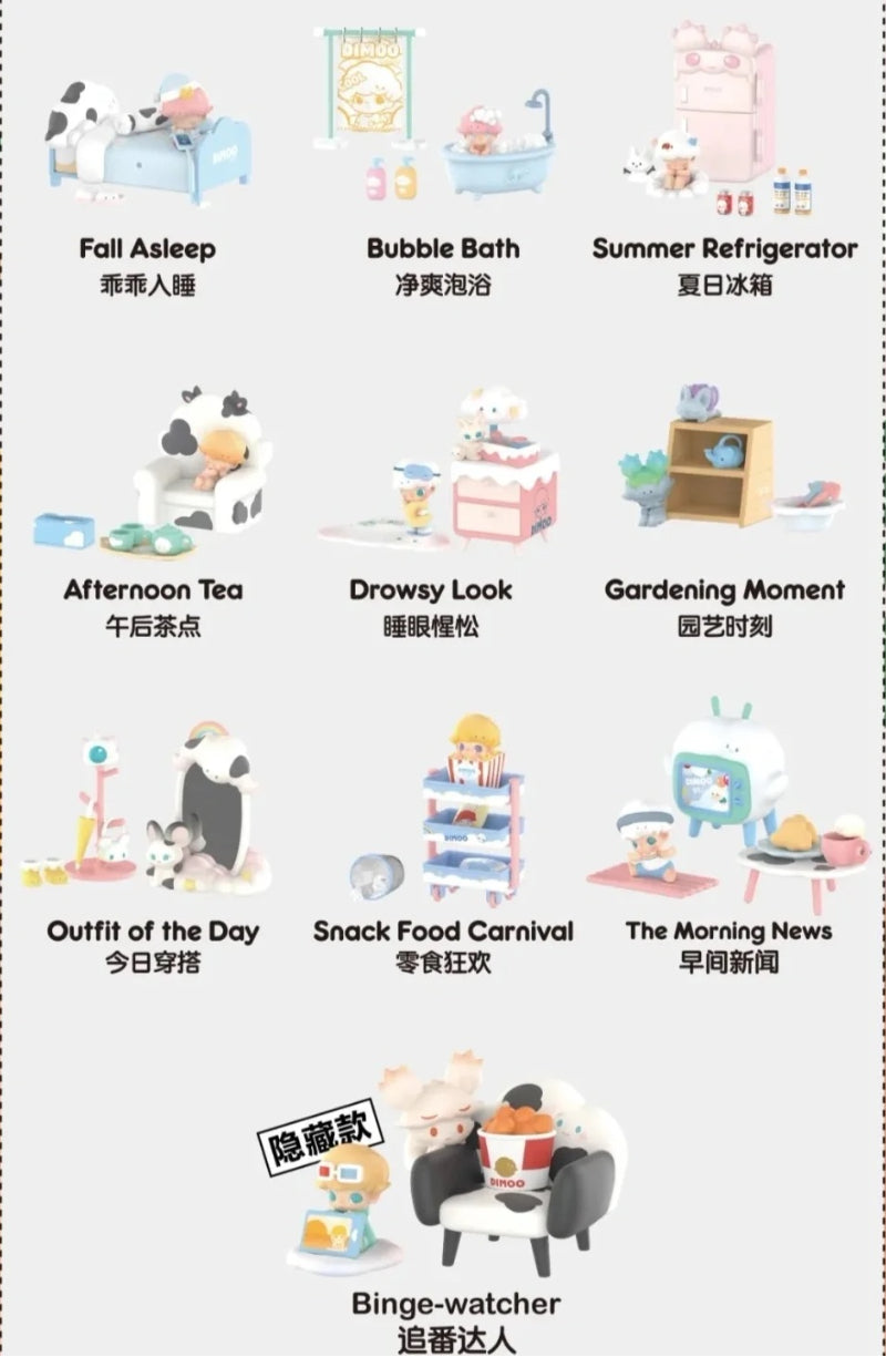 DIMOO Homebody Series Complete Set - Limited Edition Collectible Figures for Home Decor & Display | Perfect for Anime Fans, Gift Giving & Room Decoration