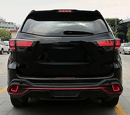 LED Smoked Tail Lights for Toyota Highlander 2014-2019 - Plug and Play Rear Lamp Assembly with Start-Up Animation - Upgrade Your Car's Style & Safety for Night Driving