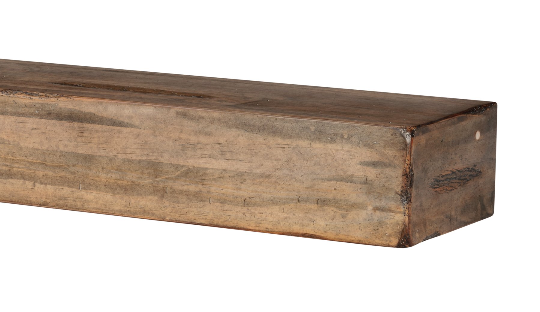 Pearl Mantels 412-48-10 The Shenandoah 48-Inch Wooden Shelf/Mantel Shelf - Rustic Distressed Dune Finish - Perfect for Fireplace Mantels, Living Room Decor & Farmhouse Style Homes