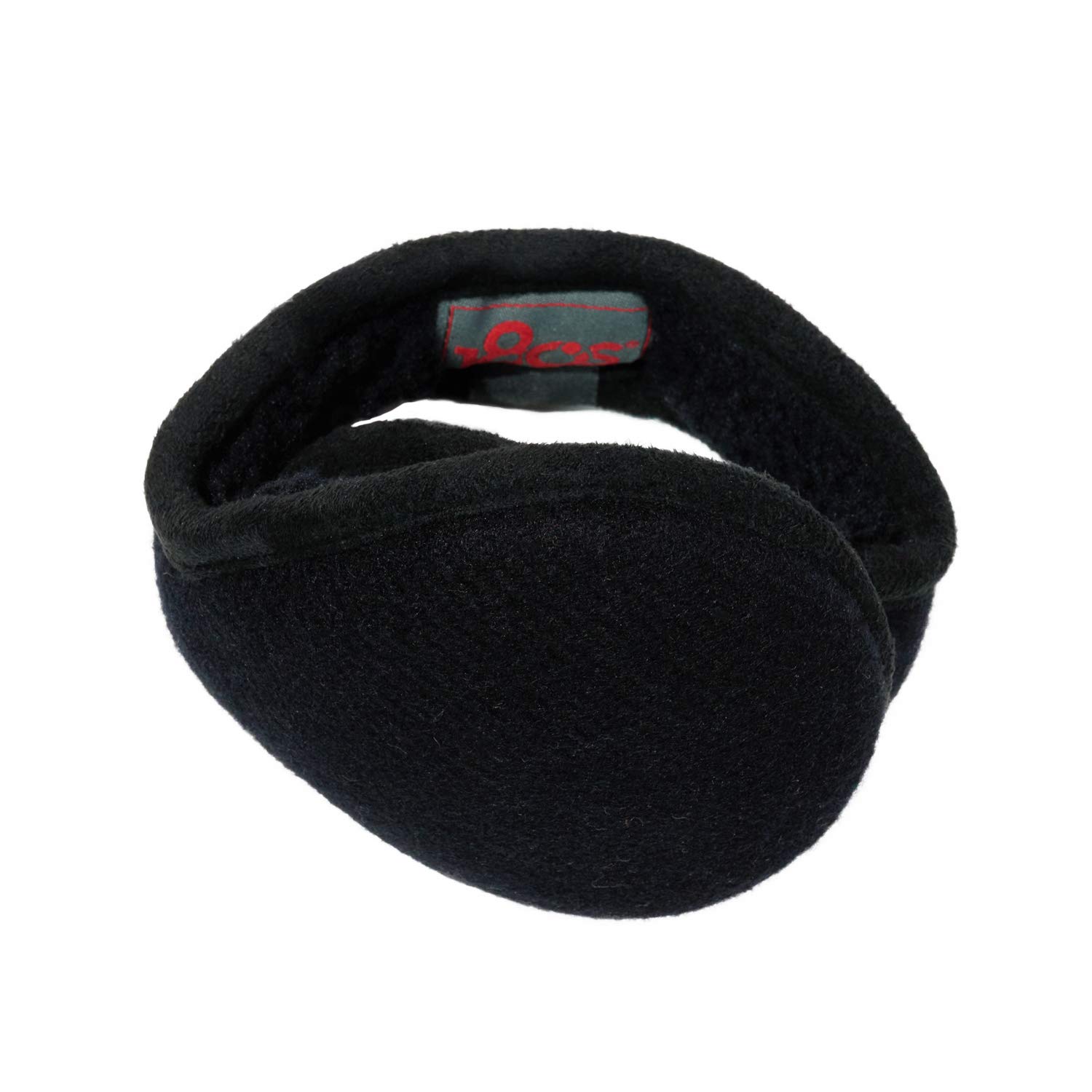 Men's Black Wool Behind-the-Head Ear Warmer - Winter Outdoor Sports & Cold Weather Accessory for Running, Skiing, Hiking