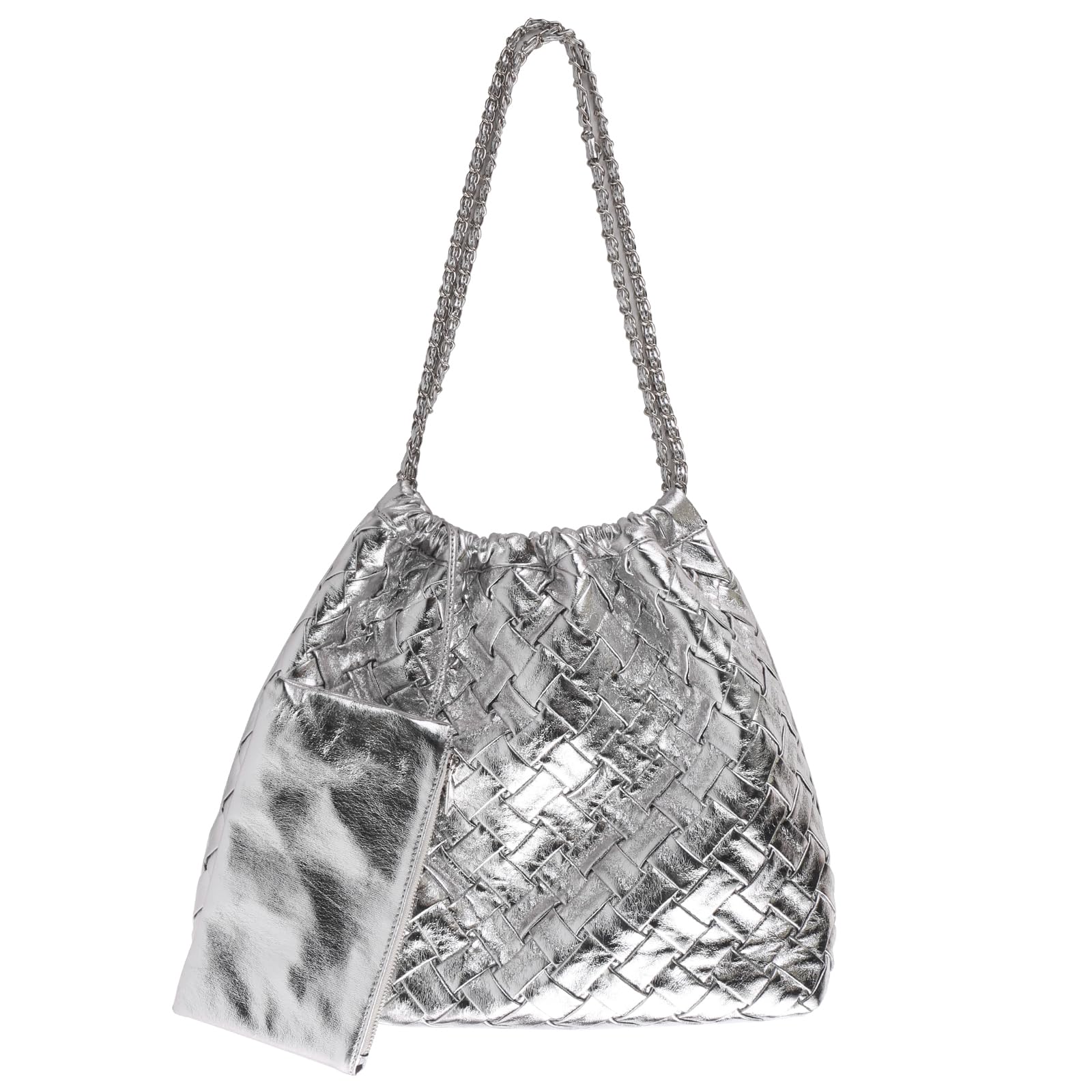 Stylish Large Woven Leather Tote Bag for Women - Spacious Travel Shoulder Purse & Everyday Handbag for Work, Beach, Shopping & Commute