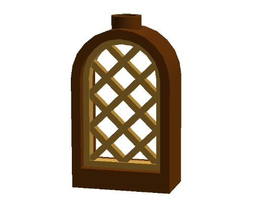 Lego Reddish Brown Window with Pearl Gold Lattice - Bulk Pack of 25 Pieces | Perfect for Lego Buildings, Castles & DIY Architecture Projects