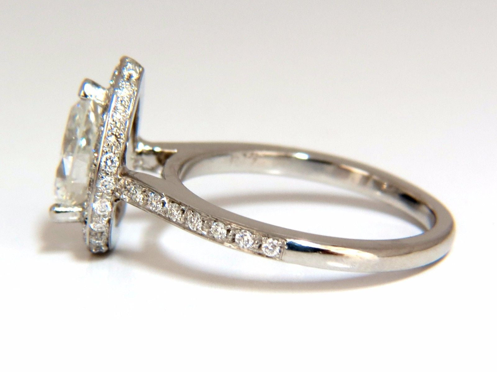 GIA Certified 1.15ct Pear Shape Diamond Engagement Ring with 1.00ct Round Accents in Platinum - Perfect for Wedding, Proposal & Anniversary Gifts