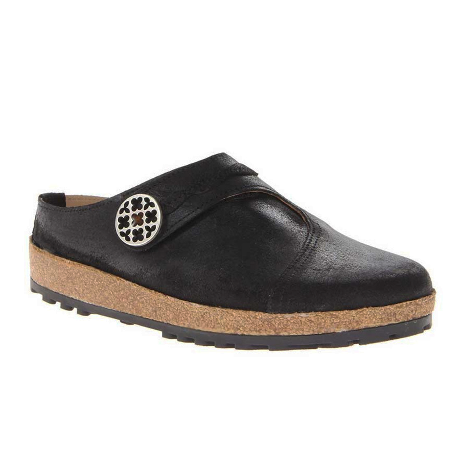 Haflinger Women's Adventure Clog - Comfortable & Supportive Slip-On Shoes for Walking, Gardening & Indoor Use - Black