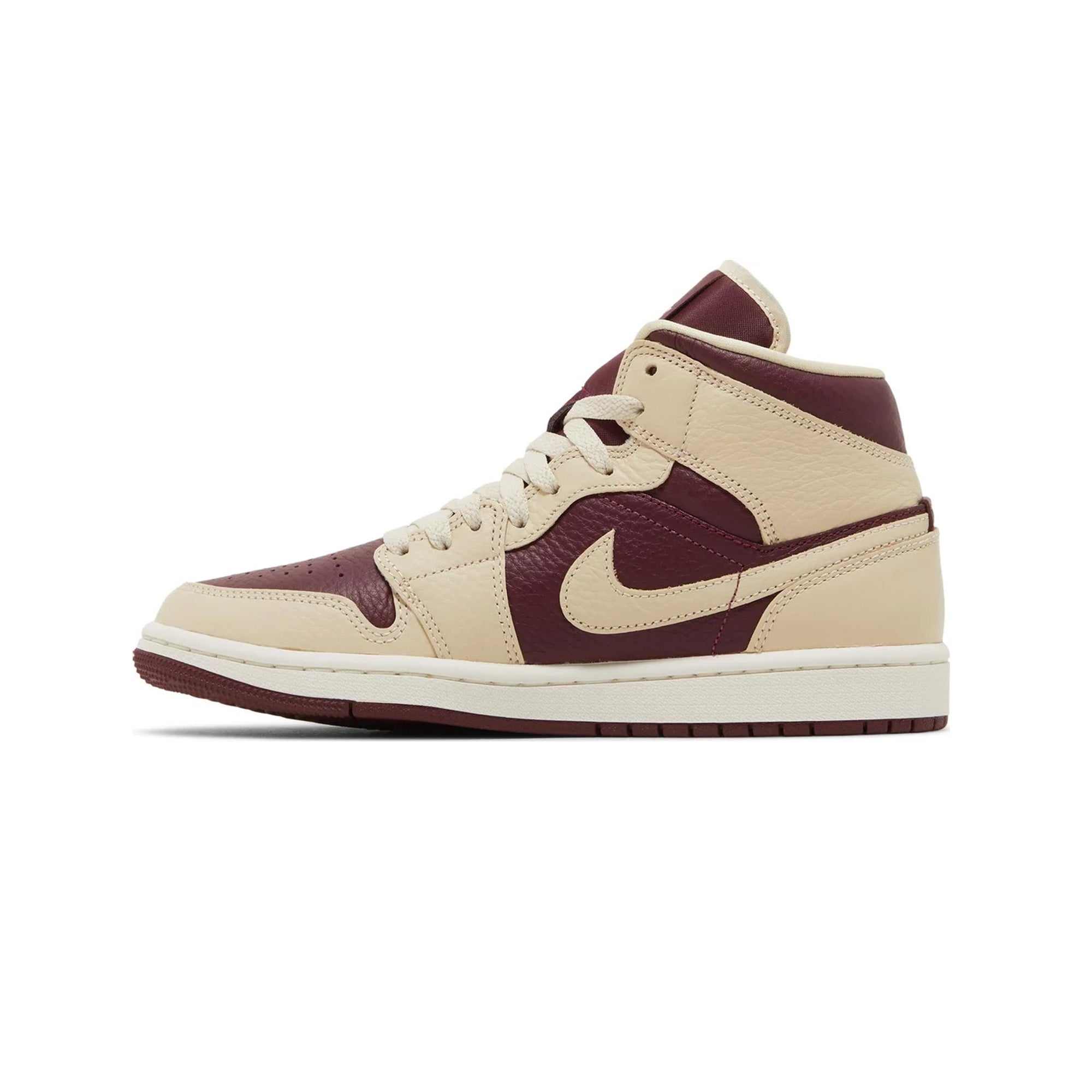 Air Jordan 1 Mid SE 'Split Beach Cherrywood Red' Women's Basketball Shoes (2022) - Comfortable Sneakers for Casual Wear, Street Style & Gym Workouts