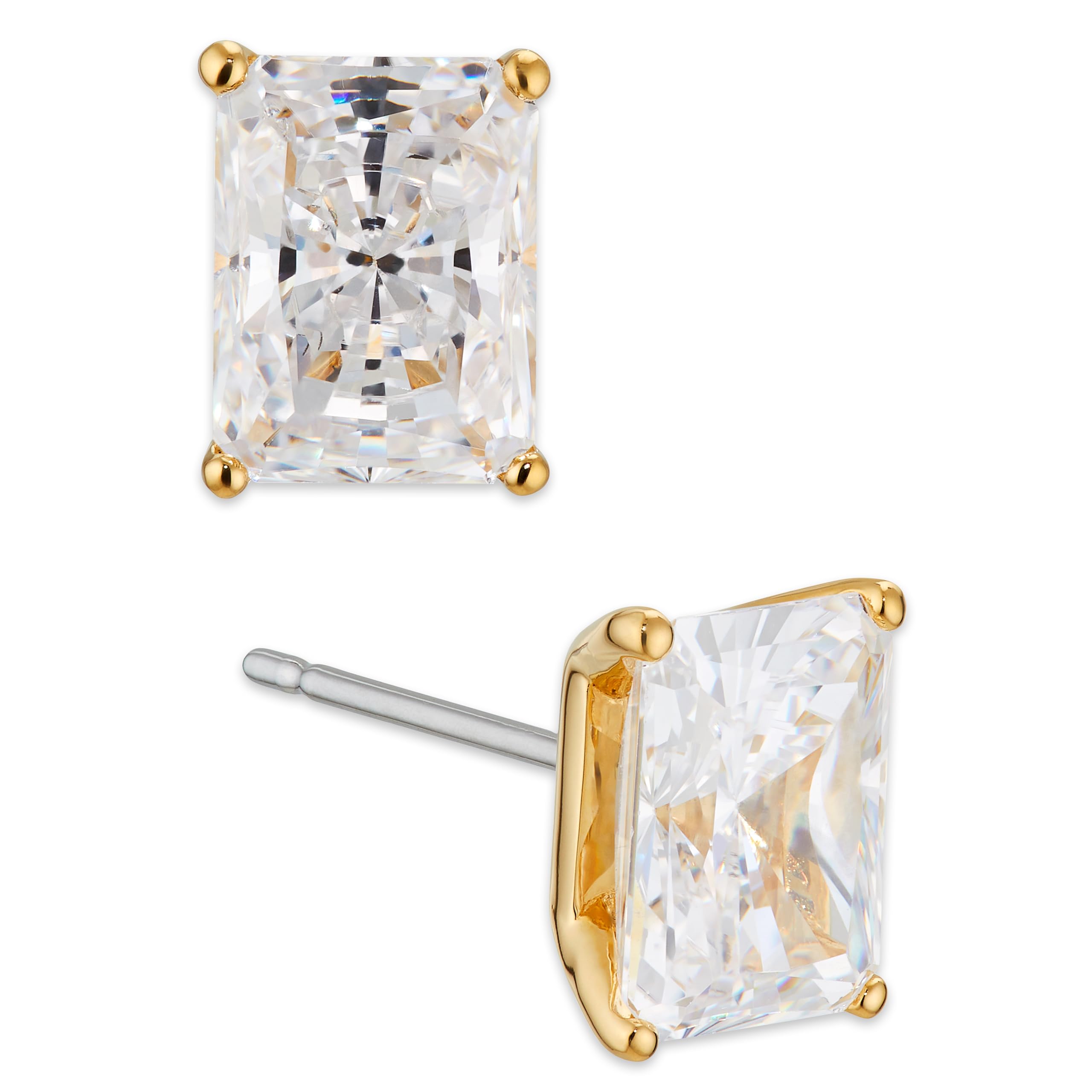 Nadri Stud Earrings for Women - Elegant Emerald Cubic Zirconia Earrings, Dazzling Bridal Jewelry Set for Wedding, Proposal & Special Occasions