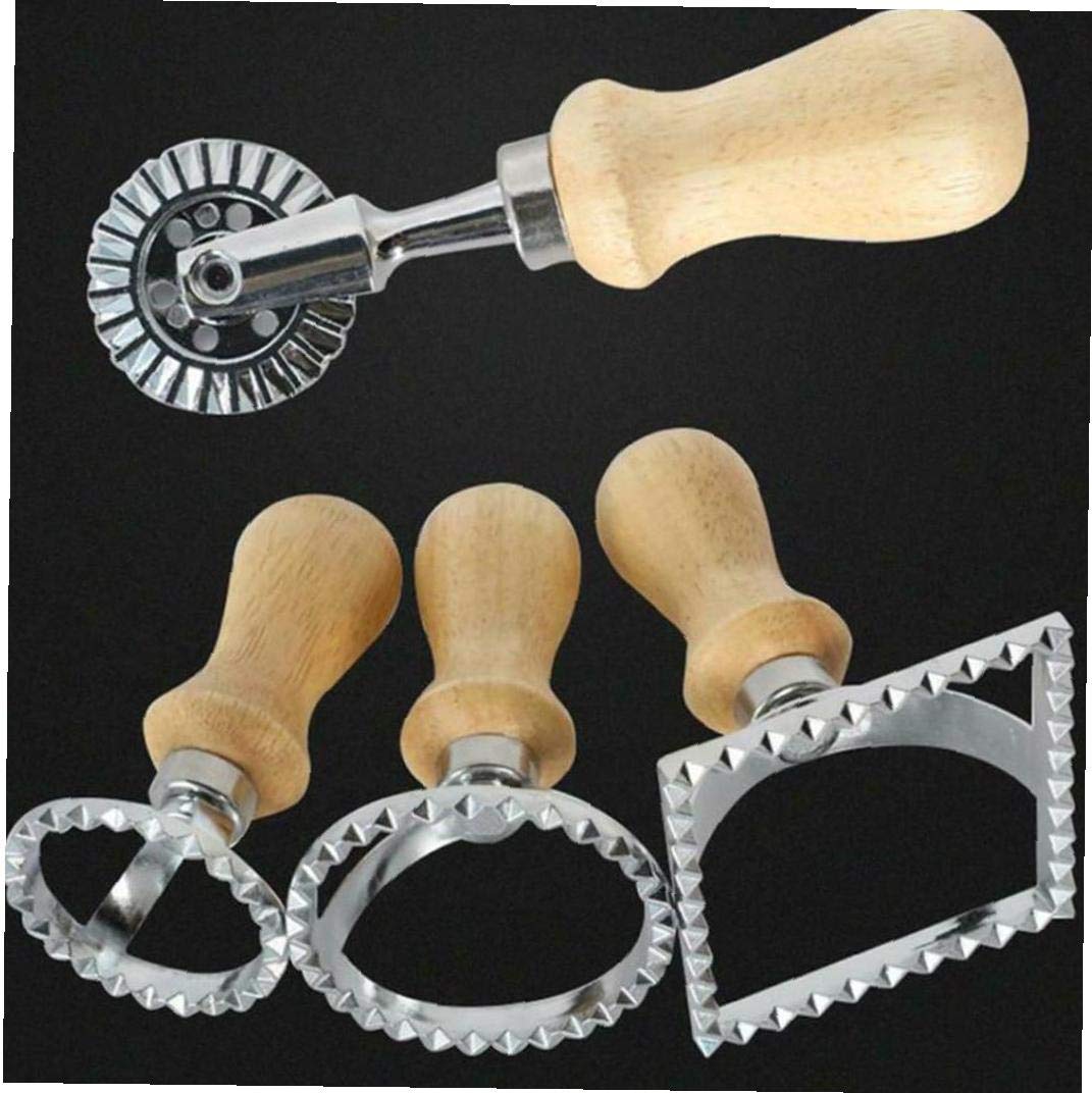 Ravioli Maker Stamp - Pasta & Dumpling Dough Press with Wooden Handle for Homemade Ravioli, Dumplings, Biscuits & Pastries | Perfect for Italian Cooking, Baking & Asian Cuisine