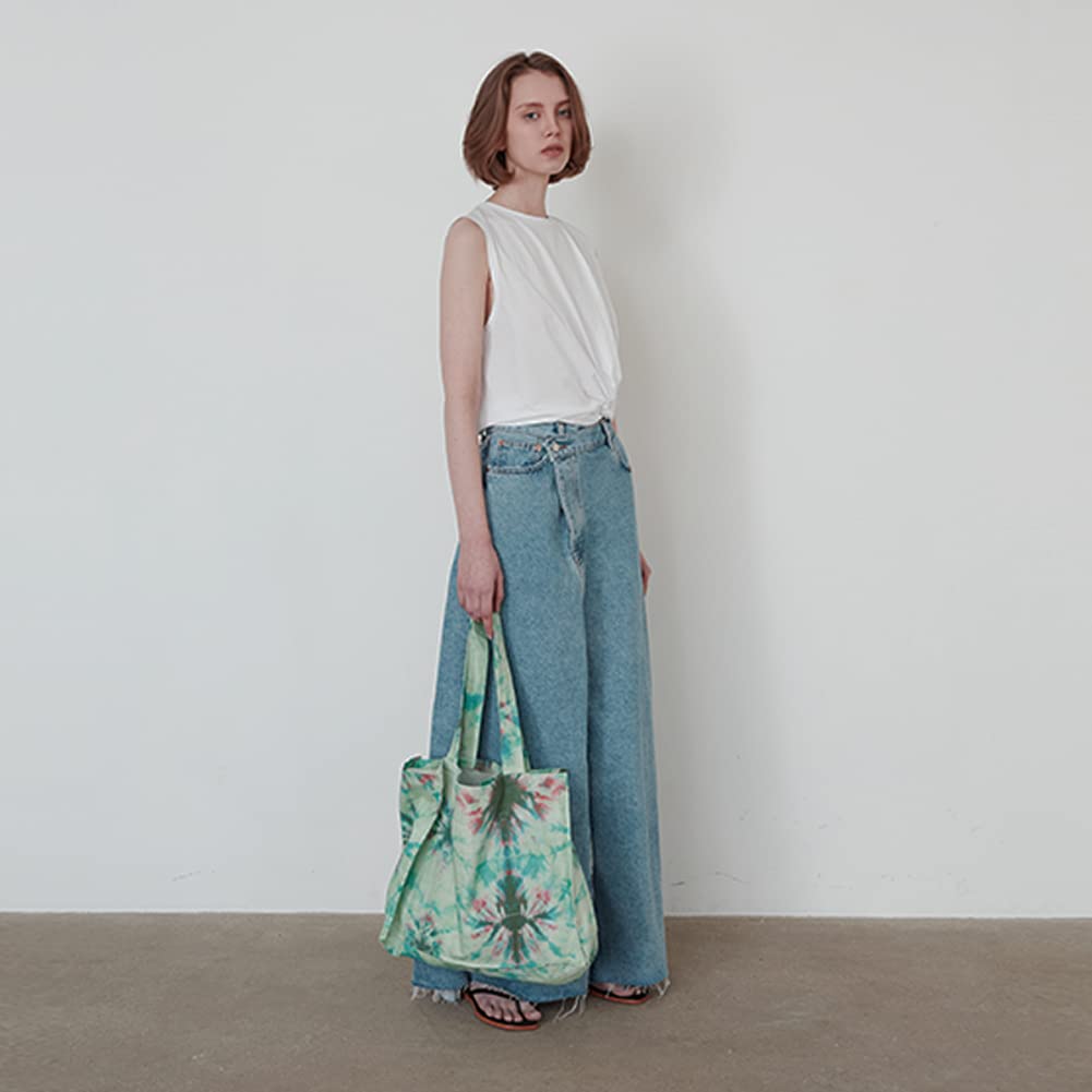 O&ON Linen Tote Bag - Handmade Natural Shoulder Bag for Beach & Shopping