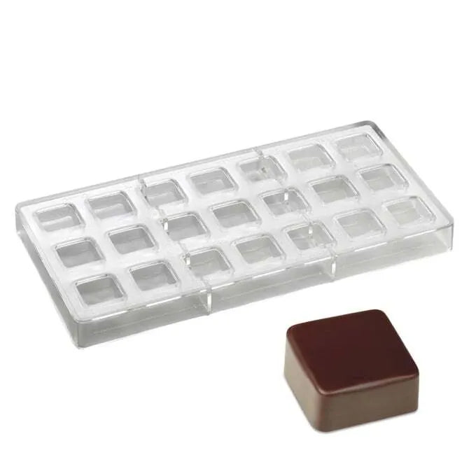 21pcs Square Smooth Chocolate Mold - Professional Baking Silicone Molds for Homemade Chocolates, Candy, Desserts - Perfect for Valentine's Day, Christmas Gifts & Party Treats