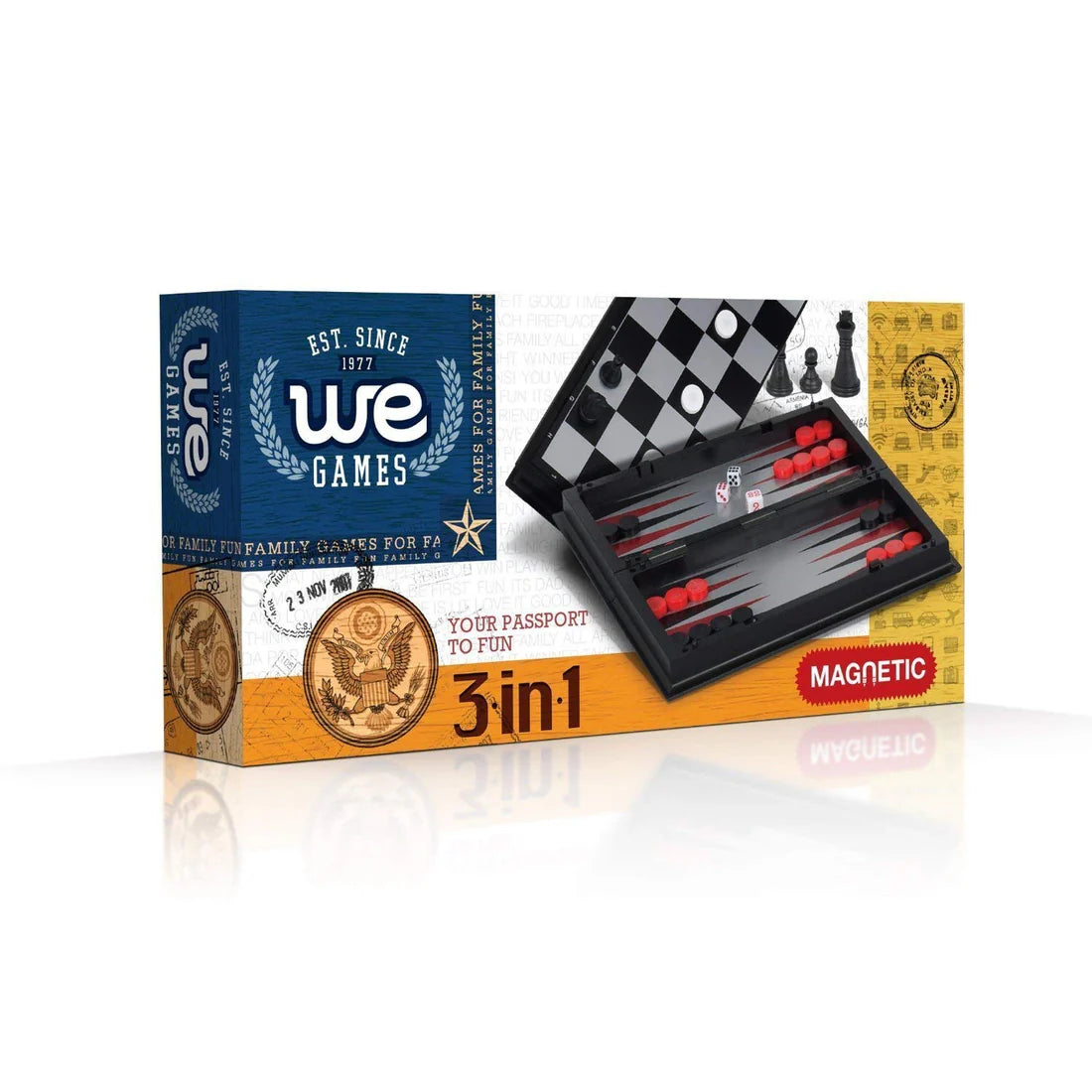 3-in-1 Magnetic Chess Set - Portable Travel Board Game for Kids & Adults - Perfect for Camping, Road Trips & Family Game Nights