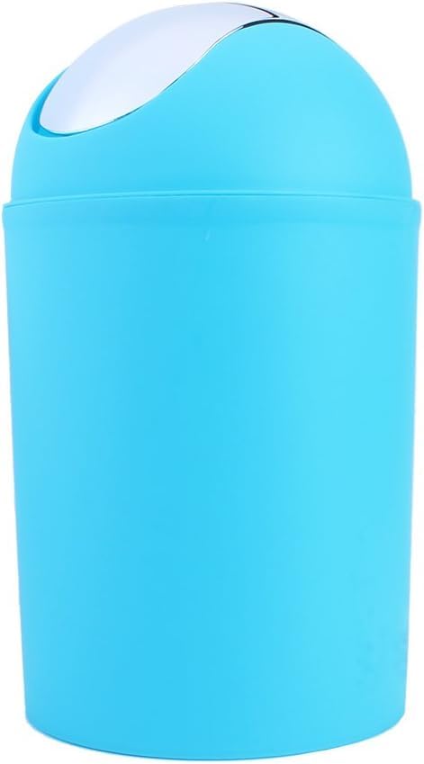 6-Piece Blue Plastic Bathroom Accessories Set - Includes Soap Dispenser, Toothbrush Holder, Trash Can, Soap Dish, Toothbrush Cup & Lotion Bottles - Perfect for Bathroom Organization & Home Decor