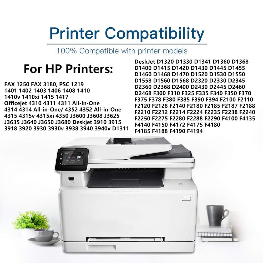 High Yield 3-Pack Black Remanufactured Ink Cartridges - Compatible with HP 21XL/21XL for DeskJet D1320 D1330 D1341 D1360 D1368 D1400 Printers - Perfect for Home Office Printing & School Projects