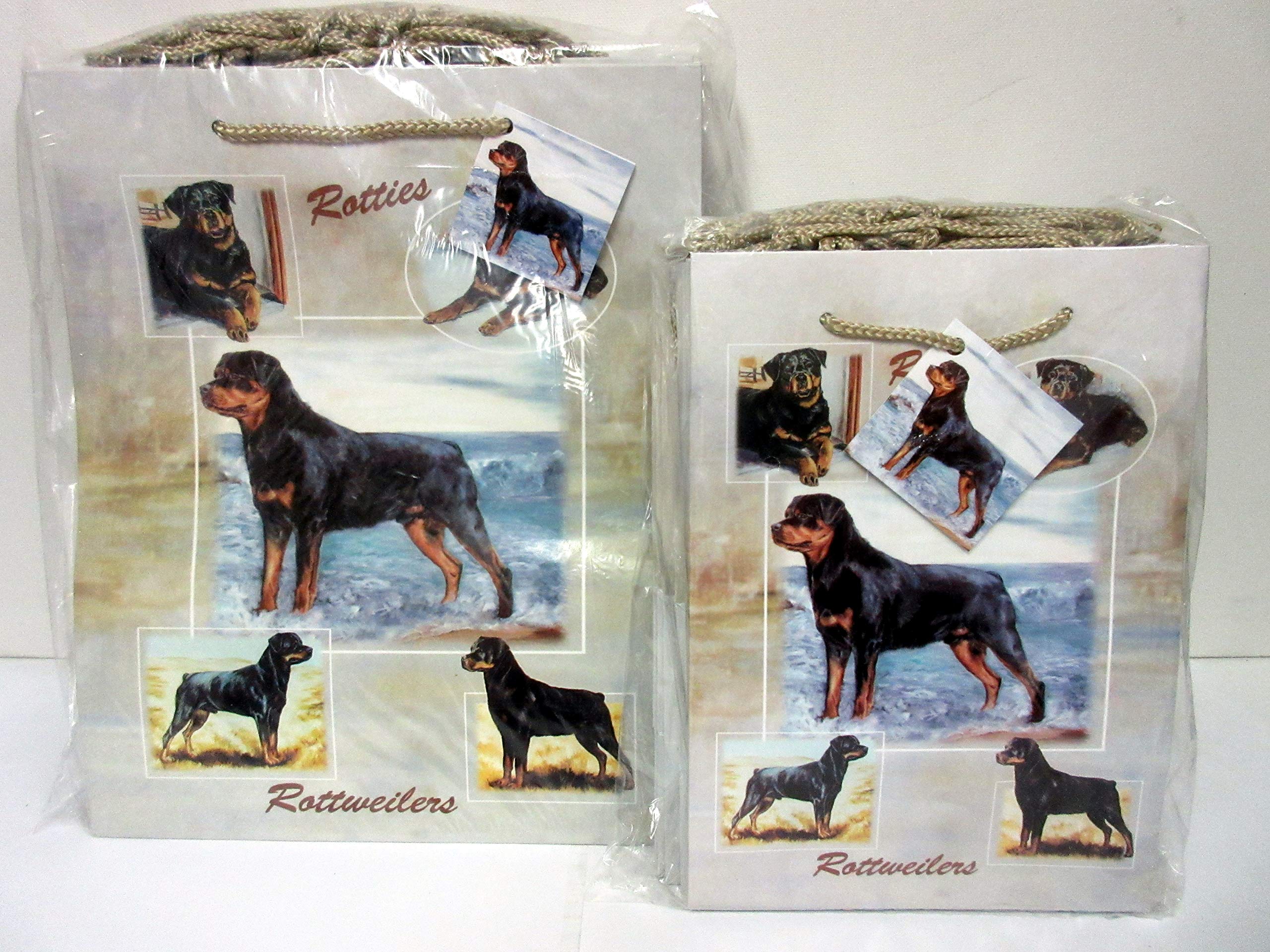 Premium Rottweiler Themed Gift Bags - 10 Large & 10 Small (20 Total) for Dog Lovers | Perfect for Birthday Parties, Pet Showers & Special Occasions