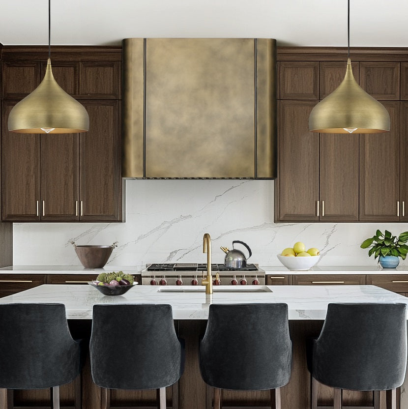 RHM Custom Round Corner Range Hood - H5 L2RC Model for Christina Kitchen | Modern Stainless Steel Stove Vent with Powerful Extraction | Perfect for Open Concept Kitchens & Cooking Areas