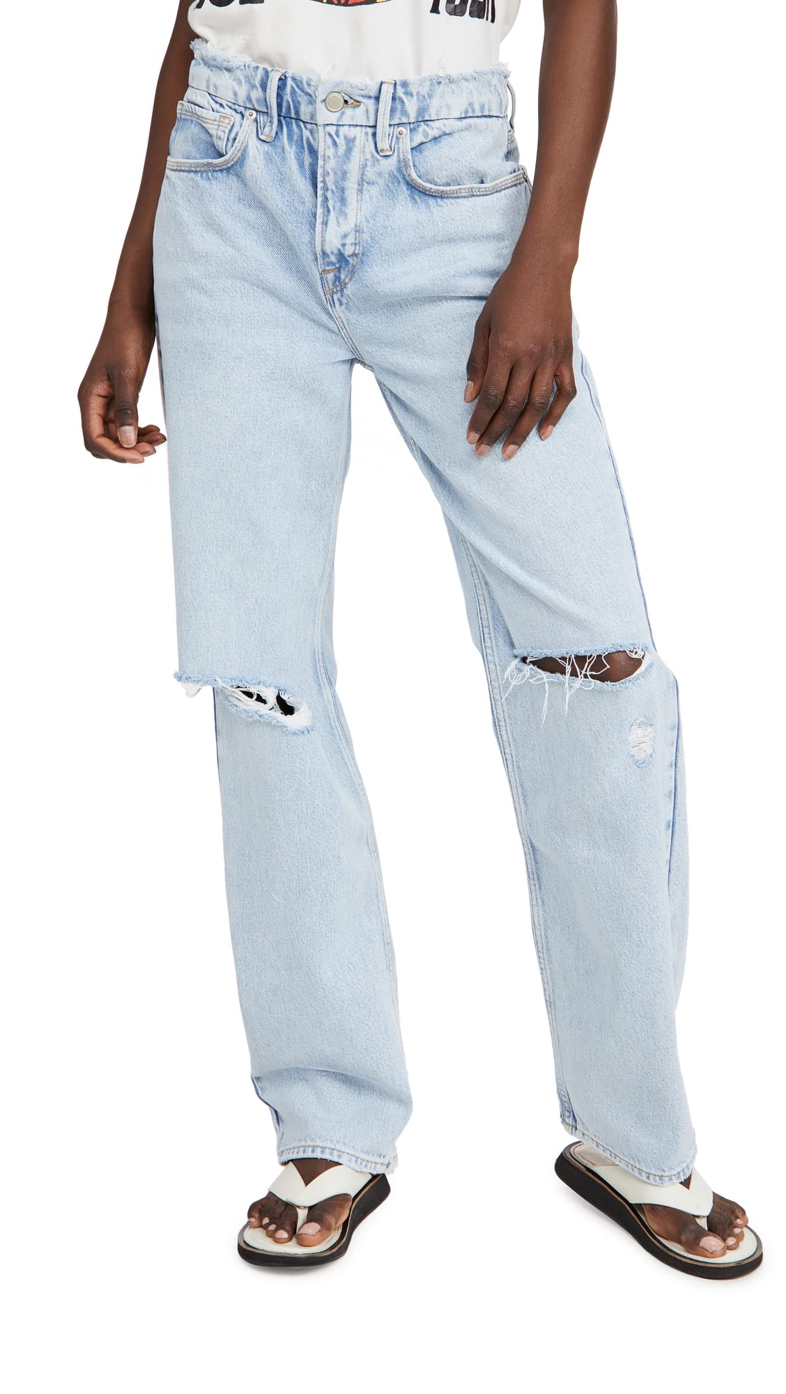 Good American Women's Good 90's High Waist Straight Leg Jeans - Vintage Denim for Casual Wear & Everyday Outfits