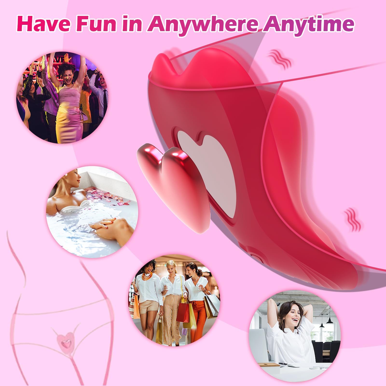 Remote Control Wearable Panty Vibrator with APP - 10 Vibration Modes, Non-Slip Magnetic Clip for Clitoral Stimulation - Discreet Adult Sex Toy for Women & Couples - Perfect for Date Nights, LDR & Spicing Up Your Relationship