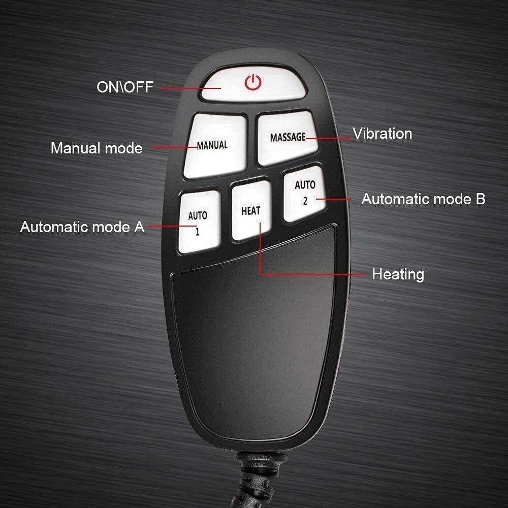 DSJ Electric Lumbar Traction Device with Heat & Vibration - Back Massager for Sciatica Pain Relief, Inflatable Back Stretcher for Spine Decompression - Perfect for Office Workers, Drivers & Home Use