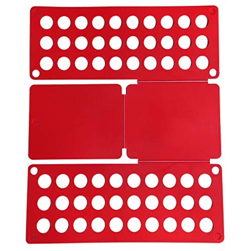 Fast & Easy T-Shirt Folding Board for Screen Printing & Garment Care - FlipFold Red - Perfect for Laundry, Travel & Closet Organization