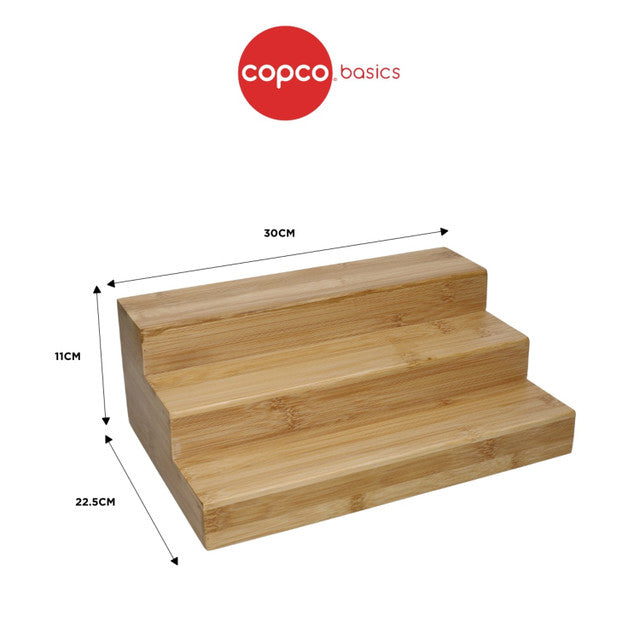 3-Tier Bamboo Shelf Organizer - Space-Saving Storage for Kitchen, Bathroom & Office - Perfect for Spices, Toiletries & Office Supplies