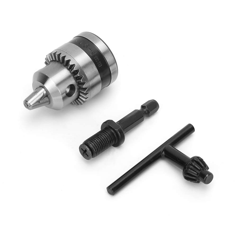 3/8-24UNF Key Type Drill Chuck - High Wear Resistance Lightweight Drill Chuck for Home DIY & Woodworking Projects