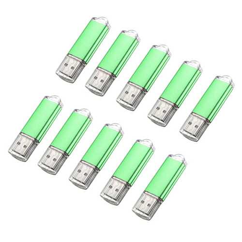 10-Pack 128MB USB 2.0 Flash Drives - Candy Green Color Thumb Drives for Data Storage, File Transfer, School & Office Use - Bulk USB Memory Sticks for Students, Teachers & Professionals