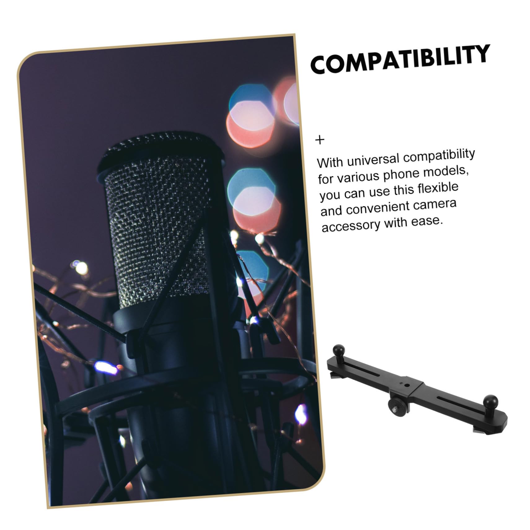 Toyvian Adjustable Metal Phone Tripod Stand with Phone Holder - Compatible with iPhone, Android, DSLR & Mirrorless Cameras - Perfect for Vlogging, Live Streaming, Photography & Video Recording