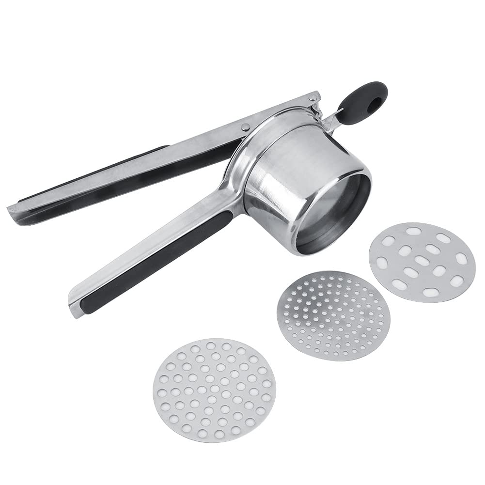 Stainless Steel Potato Ricer & Vegetable Crusher - Durable Anti-Corrosive Kitchen Tool for Mashed Potatoes, Baby Food & Dessert Making | Perfect for Home Cooking, Baking & Meal Prep