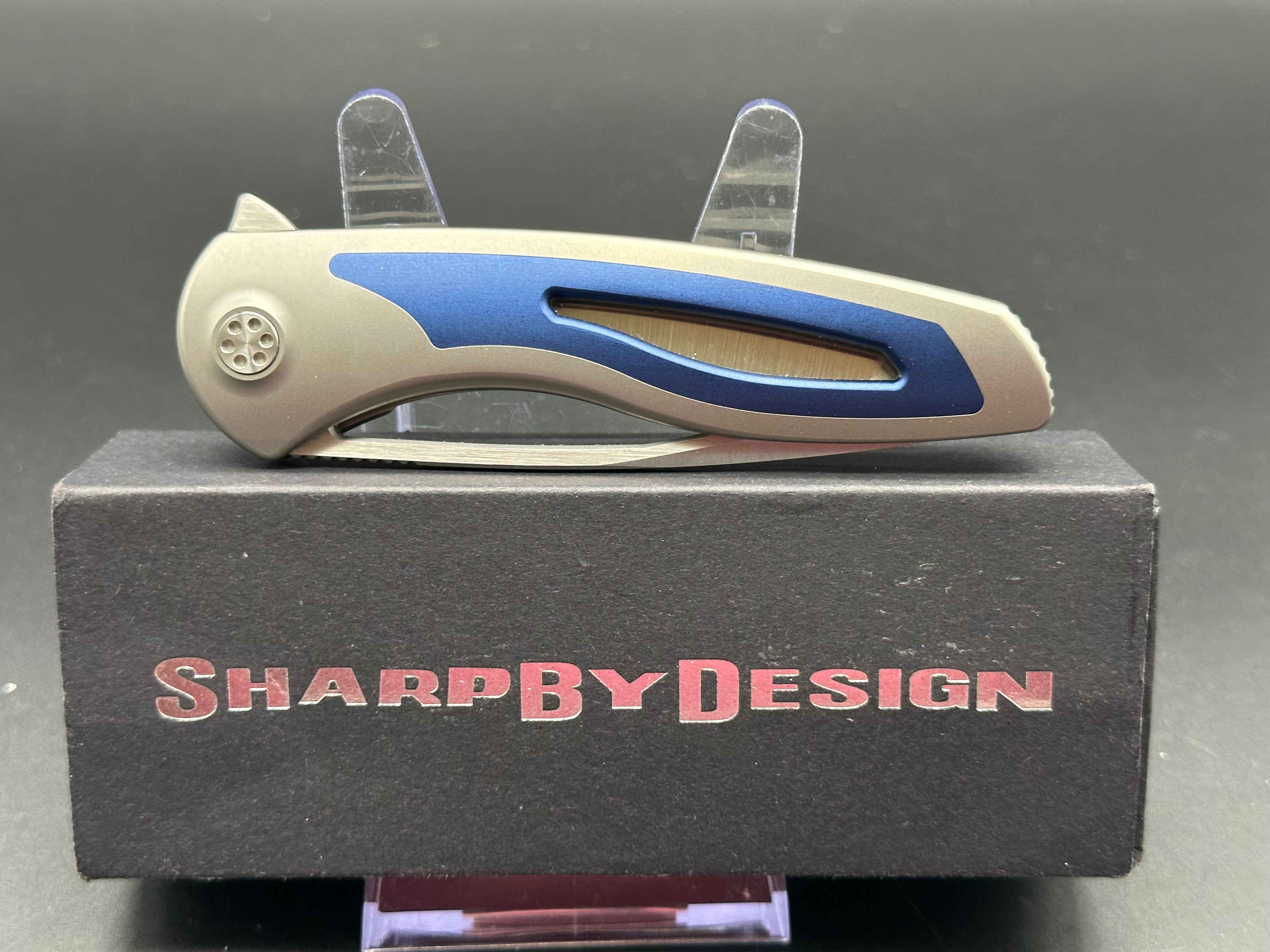 Sharp By Design Apex Titanium Folding Knife with S90V Steel Blade - EDC, Outdoor Survival, Camping & Tactical Use