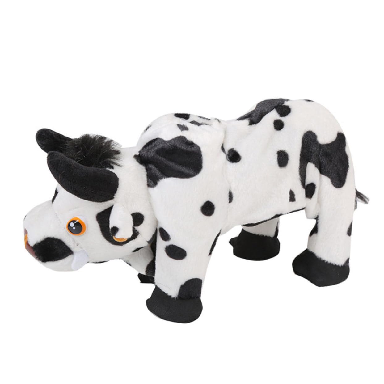ibasenice Electric Walking Cow Toy - Chinese Ox Sculpture, Calf Statue, Robot Animal & Plush Toy for Kids - Perfect for Playtime, Learning, and Room Decoration