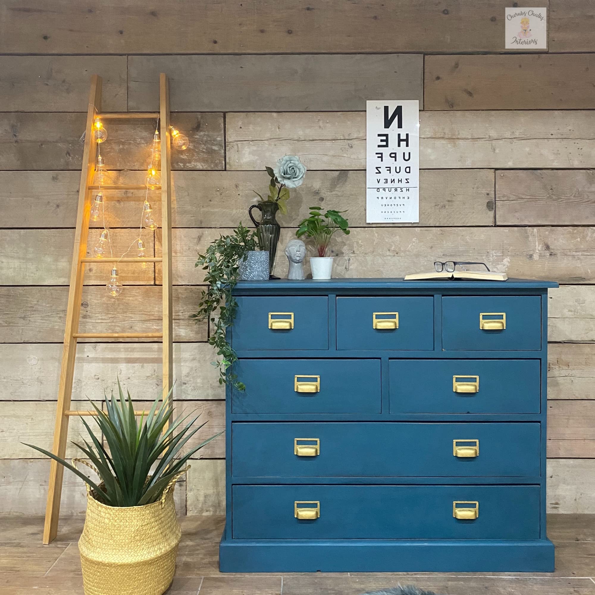 Dixie Belle Chalk Mineral Paint - Antebellum Blue (16oz) | Matte Dark Teal Furniture Paint for DIY Projects | Perfect for Upcycling, Cabinets, Dressers & Home Decor