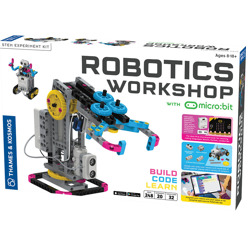 Micro:Bit Robotics Workshop Kit - Learn Coding & Build Robots for Kids & Beginners | STEM Education, DIY Projects & Classroom Activities