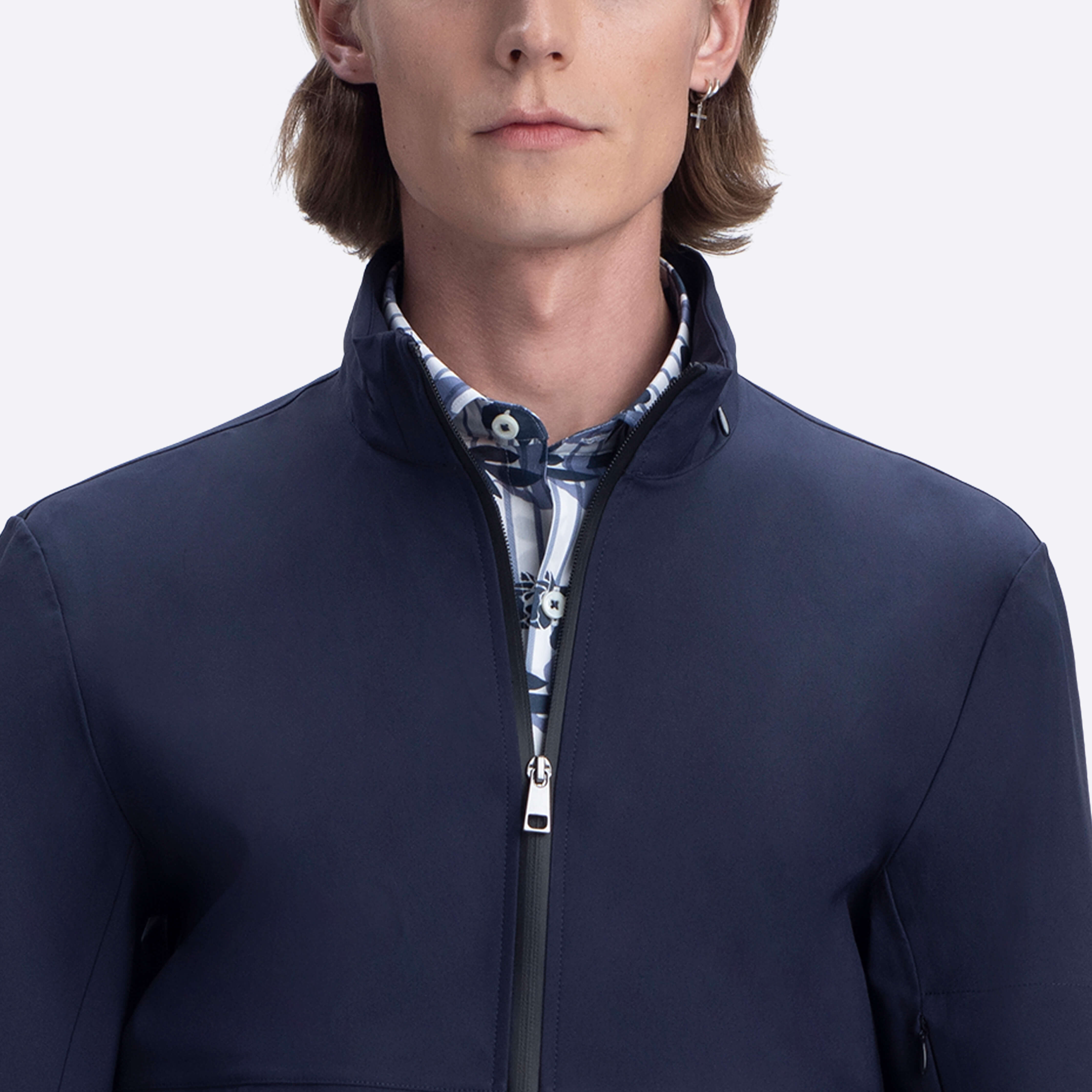 Men's Stylish Bomber Jacket in Midnight Black - Perfect for Casual Outfits, Streetwear & Night Out Looks