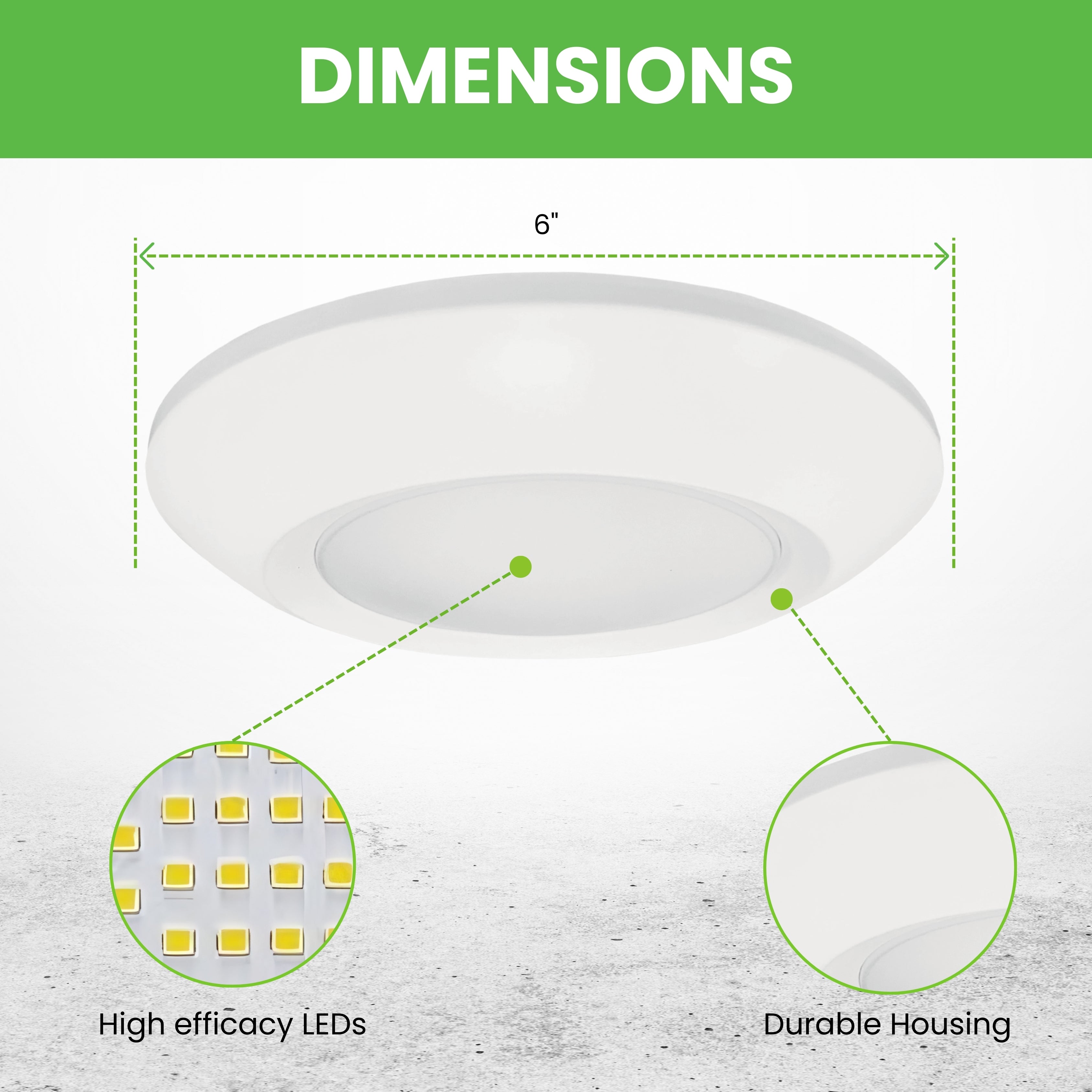 6 Inch LED Disk Light 15W 1100LM 24 Pack - Selectable 5 CCTs (2700K-6500K) with Triac Dimming, ETL & ES Certified - Perfect for Recessed Lighting in Homes, Offices, and Commercial Spaces