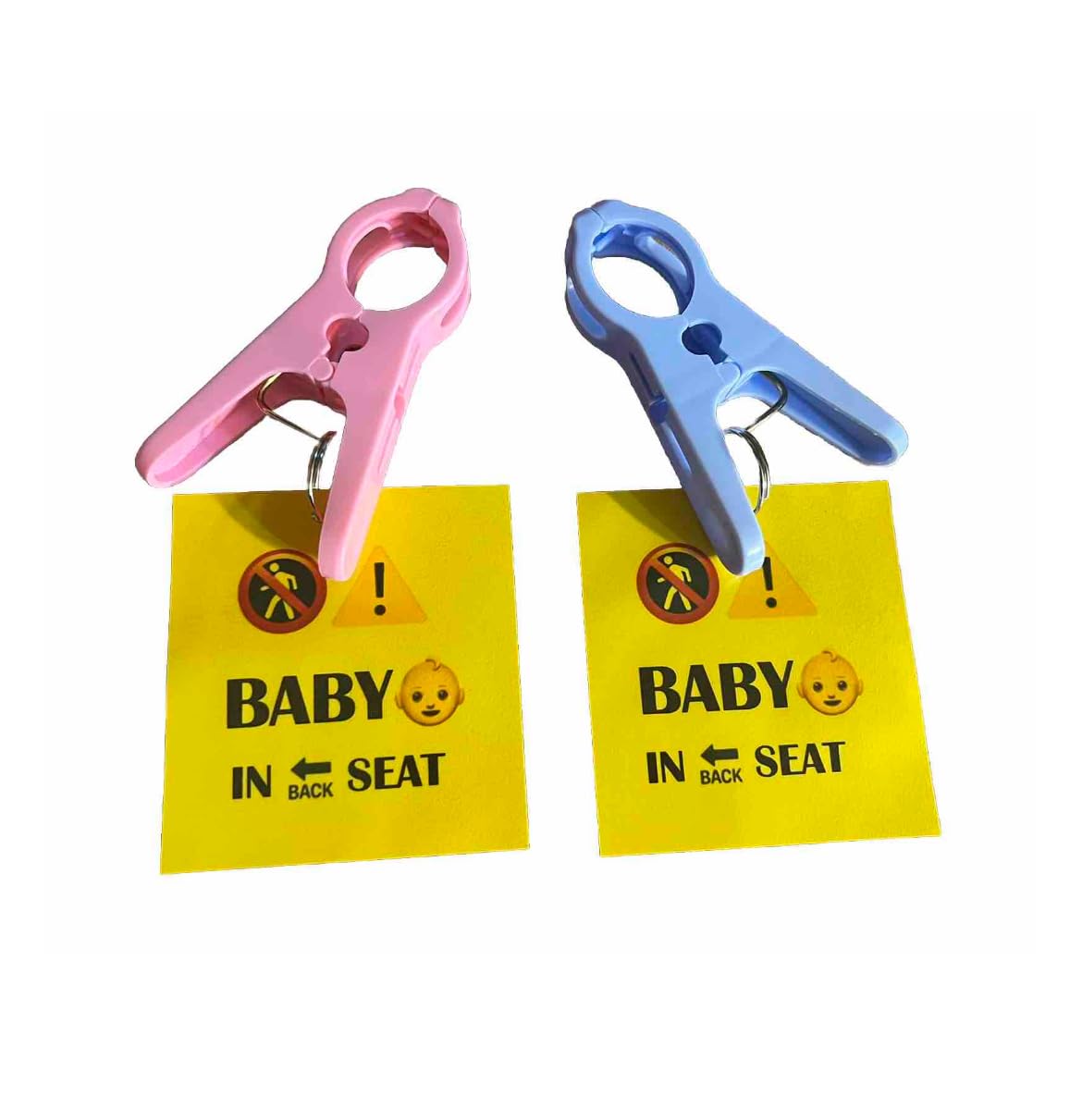 2 Pack Baby in Car Reminder Clip - Prevent Hot Car Death with Alarm Notification - Perfect for Parents, Caregivers & Child Safety in Vehicles