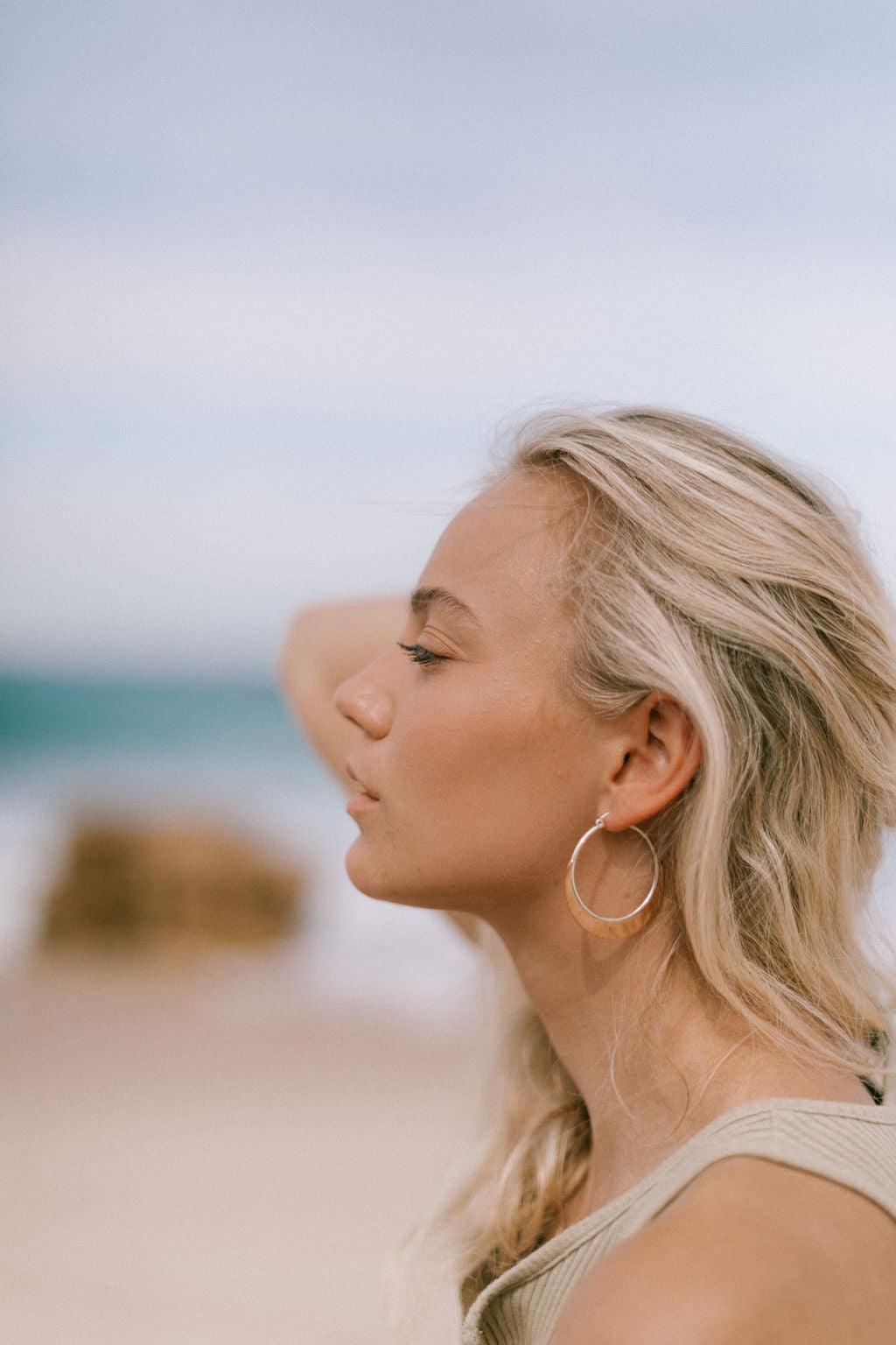 Large Hoop Earrings - Copper & Silver Dangle Earrings for Women | Boho Chic Jewelry for Everyday Wear & Special Occasions