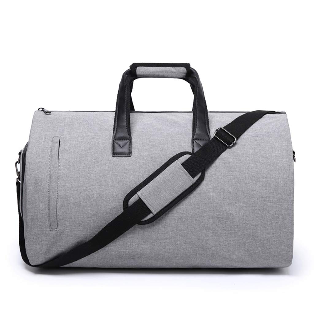 22 Inch Gray Waterproof Travel Duffel Bag for Men - Foldable Oxford Cloth Suitcase with Separate Shoe Compartment | Perfect for Business Trips, Gym & Weekend Getaways