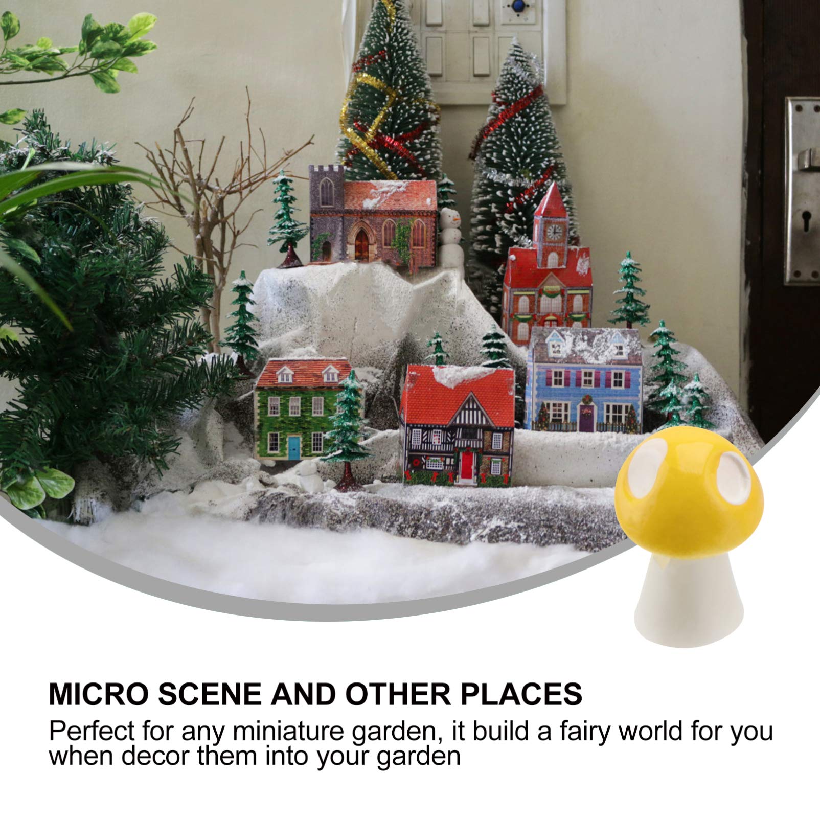 DOITOOL 50 Pcs Mini Mushroom Ornaments - Tiny Landscape Decor for Fairy Gardens, Terrariums & DIY Crafts - Cute Miniature Mushroom Decorations for Home, Office & Outdoor Decor