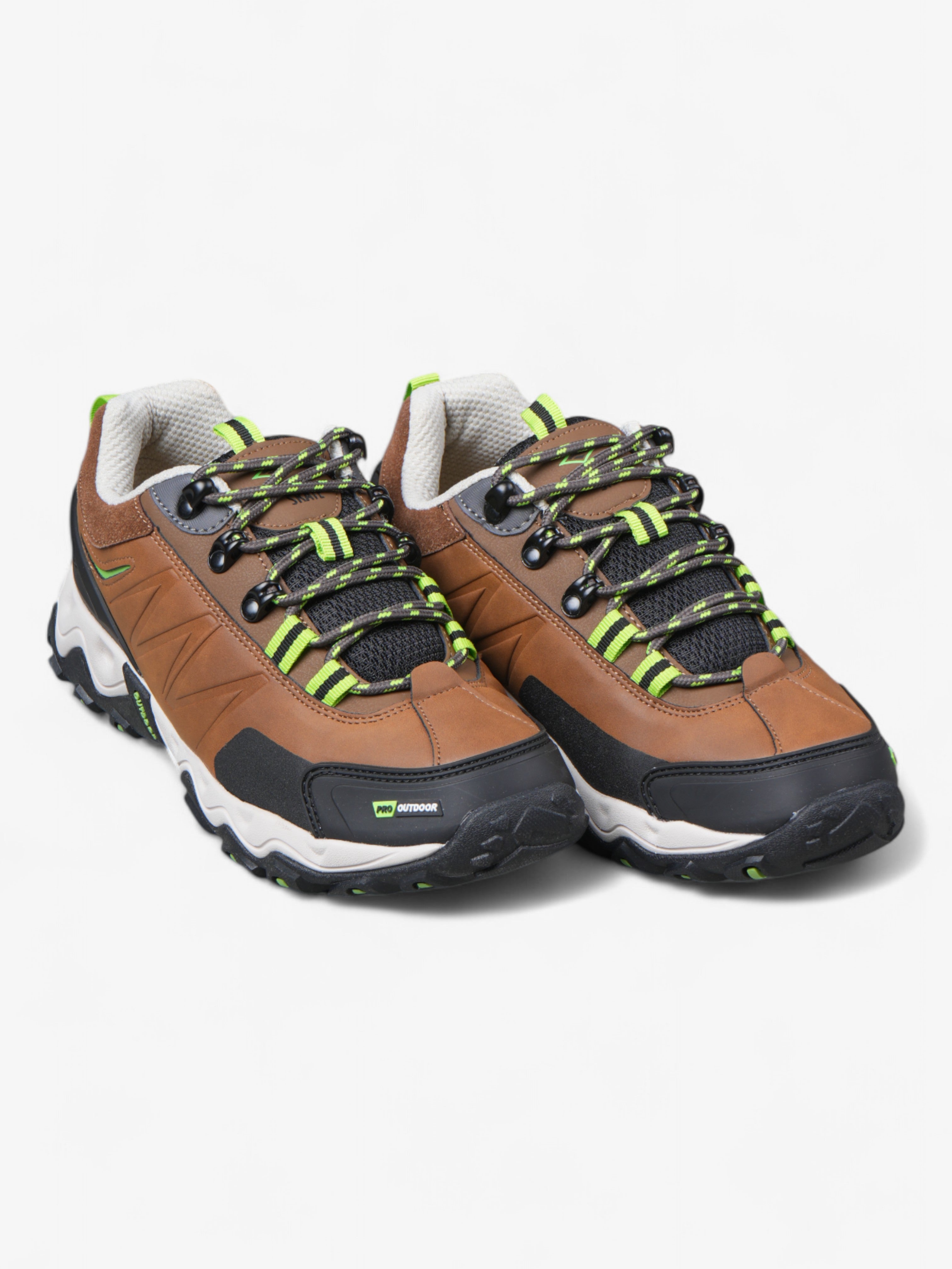 Alpine Women's Skate Shoes for Trekking & Hiking - Brown & Green Trail Running Sneakers - Perfect for Outdoor Adventures & Mountain Climbing