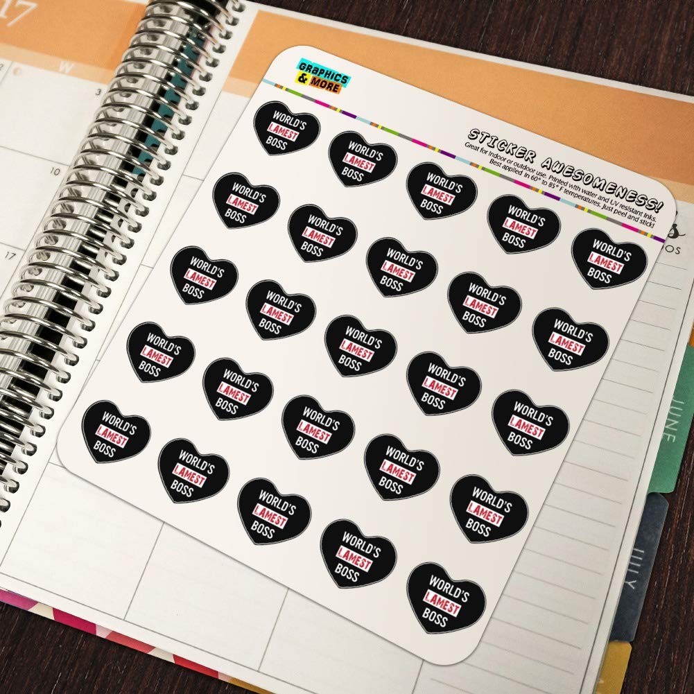 Heart-Shaped Planner Stickers - Funny Boss Gift, Scrapbook & Calendar Decoration for Office, DIY Crafts - Perfect for Employee Appreciation, Bullet Journaling & Party Favors