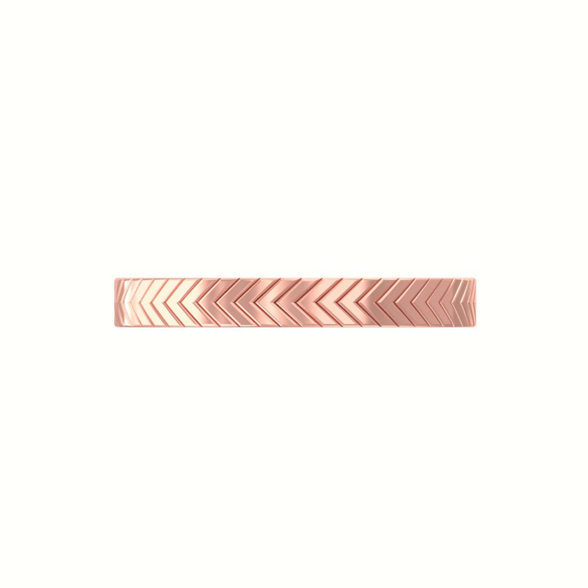 925 Sterling Silver Rose Gold V-Pattern Ring for Women - Elegant Gift for Mom, Sister & Daughter - Valentine's Day Present - Perfect for Date Nights & Special Occasions