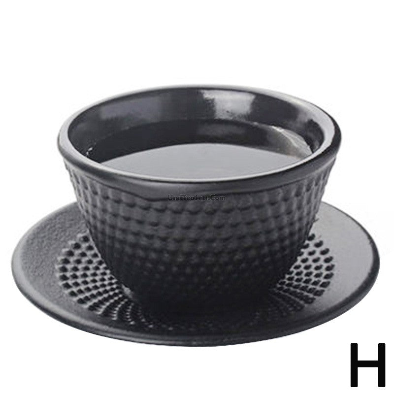 Authentic Japanese Samurai Hobnail Cast Iron Tea Cup - Handcrafted Traditional Iron Teacup for Matcha, Sencha & Hot Tea - Perfect for Tea Ceremonies, Home Decor & Unique Gifts