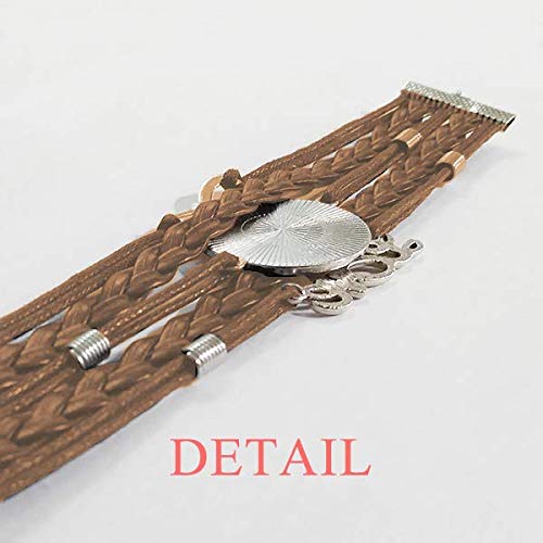 DIYthinker Dinosaur Bones Tyrannosaurus Rex Bracelet - Handmade Leather Rope Wristband for Men & Women - Double Set Gift for Dinosaur Lovers, Halloween Costume Accessory, Cosplay Jewelry, Steampunk Fashion