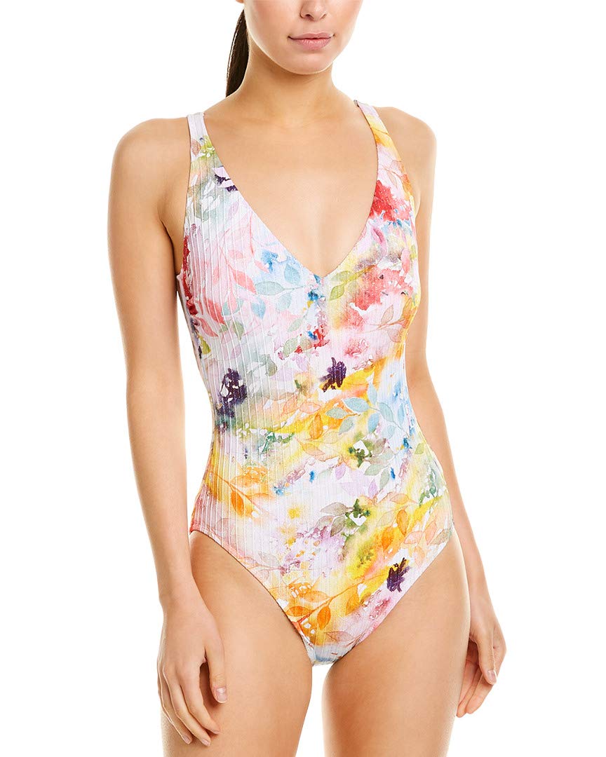 Gottex Women's Thick Strap V-Neck One Piece Swimsuit - Sexy Bathing Suit for Beach, Pool & Vacation | Comfortable Swimwear with Support & Coverage